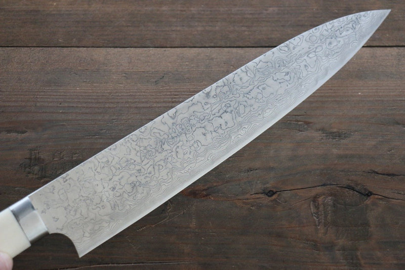 Takeshi Saji R-2 Diamond Damascus Steak Knife (WhiteTurquoise Handle)