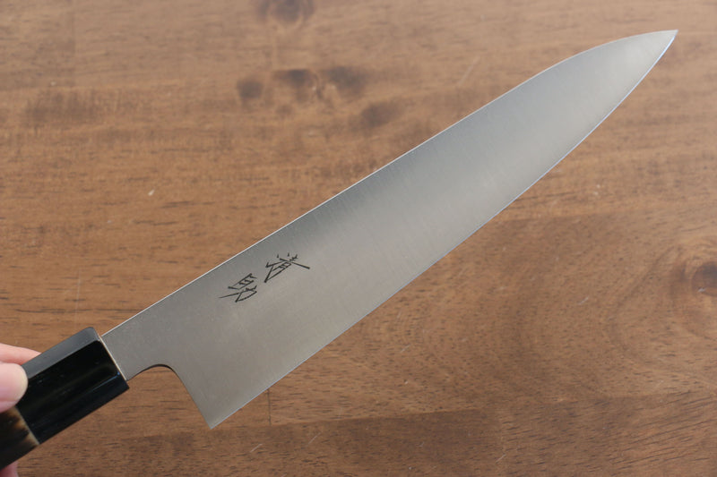 Seisuke Swedish Steel-stn Gyuto  210mm Burned Chestnuts Handle - Japannywholesale