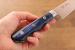 Seisuke Seiten Molybdenum Petty-Utility  150mm Blue Pakka wood Handle with Sheath - Japannywholesale