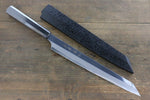 Sakai Takayuki Hien Blue Steel No.2 Mirrored Finish Kengata Yanagiba  270mm Ebony Wood Handle with Sheath - Japannywholesale