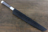 Sakai Takayuki Ginryu Honyaki Swedish Steel Mirrored Finish Sakimaru Yanagiba  300mm Ebony Wood Handle with Sheath - Japannywholesale