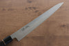 Seisuke Swedish Steel-stn Sujihiki  240mm Burned Chestnuts Handle - Japannywholesale