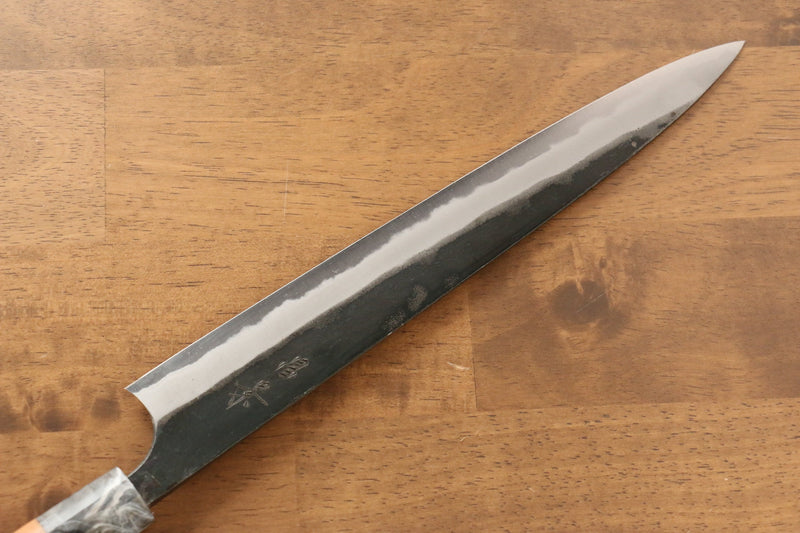 Masakage Masakage Mizu Blue Steel No.2 Black Finished Sujihiki  270mm with American Cherry Handle - Japannywholesale