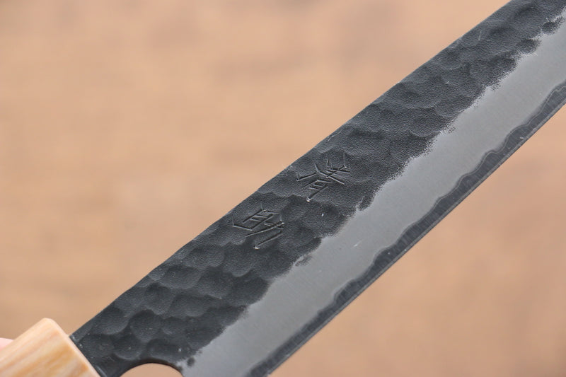 Seisuke Kokubyaku Blue Super Hammered Petty-Utility  135mm Morado Handle - Japannywholesale