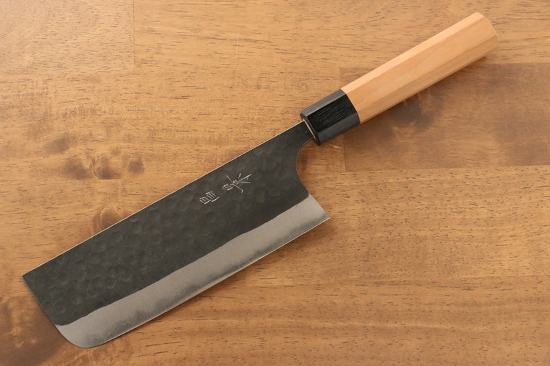 Masakage Koishi Blue Super Black Finished Nakiri  165mm American CherryHandle - Japannywholesale