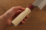 Masakage Yuki White Steel No.2 Nashiji Santoku  165mm Magnolia Handle - Japannywholesale