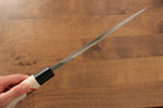 Sakai Takayuki Kasumitogi White Steel Deba  225mm Magnolia Handle - Japannywholesale