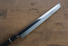 Sakai Takayuki Water Quenching Honyaki White Steel No.2 Mirrored Finish Sakimaru Yanagiba  300mm Ebony with Ring Handle with Sheath - Japannywholesale