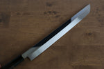 Sakai Takayuki Water Quenching Honyaki White Steel No.2 Mirrored Finish Sakimaru Yanagiba  300mm Ebony with Double Water Buffalo Ring Handle with Sheath - Japannywholesale