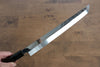 Sakai Takayuki Water Quenching Honyaki White Steel No.2 Mirrored Finish Sakimaru Yanagiba  300mm Ebony with Double Water Buffalo Ring Handle with Sheath - Japannywholesale