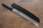 Sakai Takayuki Zangetsu White Steel No.1 Sakimaru Yanagiba  330mm Ebony Wood Handle with Sheath - Japannywholesale