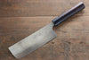 Ogata White Steel No.2  Damascus Nakiri  165mm with Shitan Handle - Japannywholesale