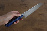 Kunihira Kokuryu VG10 Hammered Santoku  170mm Blue Pakka wood Handle - Japannywholesale