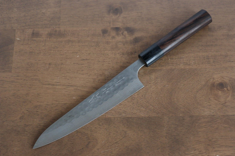 Nao Yamamoto SRS13 Damascus Hammered(Maru) Petty-Utility  160mm Shitan Handle - Japannywholesale