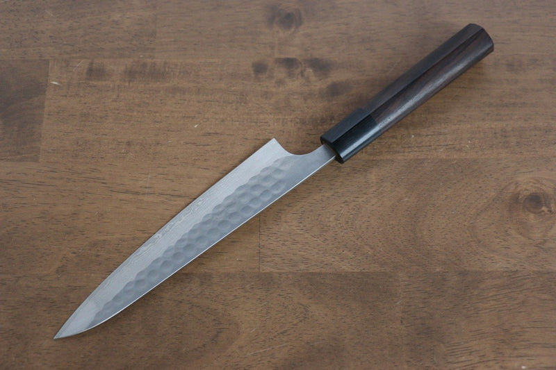 Nao Yamamoto SRS13 Damascus Hammered(Maru) Petty-Utility  160mm Shitan Handle - Japannywholesale