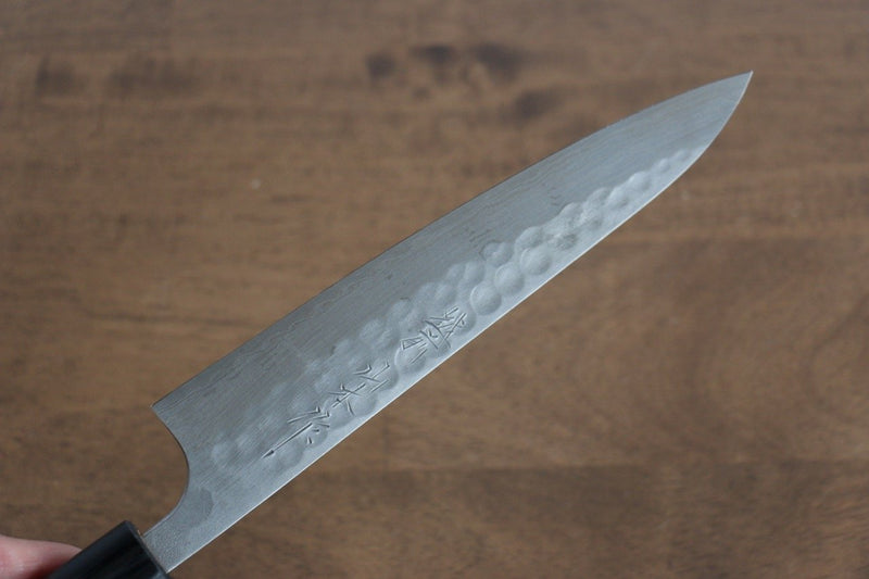 Nao Yamamoto SRS13 Damascus Hammered(Maru) Petty-Utility  160mm Shitan Handle - Japannywholesale