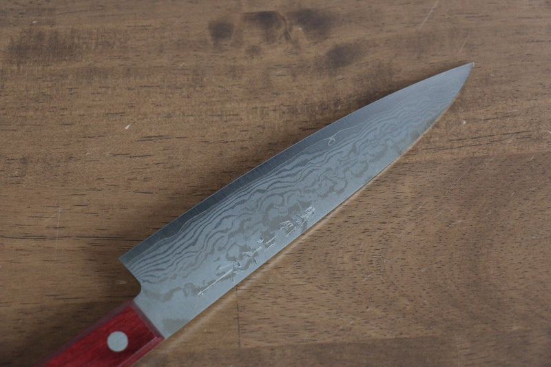 Nao Yamamoto VG10 Damascus Petty-Utility  150mm Red Pakka wood Handle - Japannywholesale