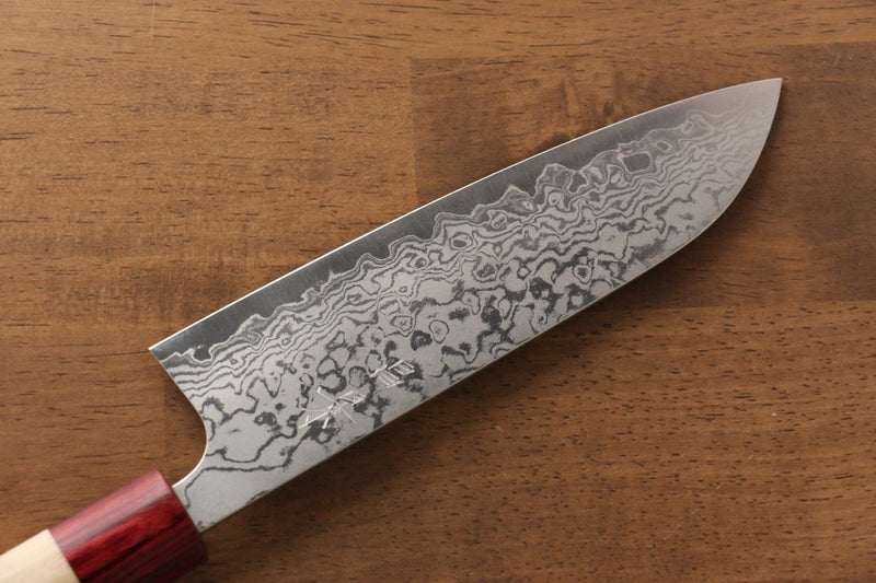 Masakage Masakage Kiri VG10 Damascus Santoku  170mm with Magnolia Handle - Japannywholesale