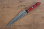 Nao Yamamoto VG10 Hammered Damascus Nashiji Petty-Utility  160mm Red Pakka wood Handle - Japannywholesale