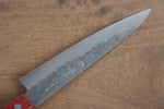 Nao Yamamoto VG10 Hammered Damascus Nashiji Petty-Utility  160mm Red Pakka wood Handle - Japannywholesale