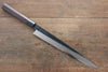 Takayuki Iwai Blue Steel No.2 Kurouchi Yanagiba  270mm Shitan Handle - Japannywholesale