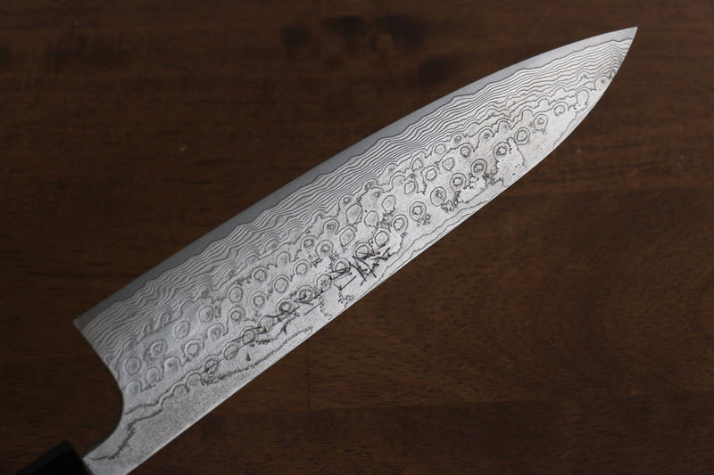 Nao Yamamoto SG2 Damascus Migaki Finished Gyuto  180mm Cherry Blossoms Handle - Japannywholesale