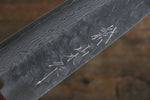 Nao Yamamoto VG10 Hammered Damascus Santoku  170mm Red Pakka wood Handle - Japannywholesale