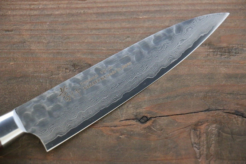 Sakai Takayuki VG10 33 Layer Damascus Petty-Utility  120mm Mahogany Pakka wood Handle - Japannywholesale