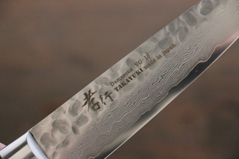 Sakai Takayuki VG10 33 Layer Damascus Petty-Utility  120mm Mahogany Pakka wood Handle - Japannywholesale