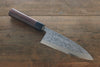 Hideo Kitaoka Blue Steel No.2 Damascus Deba  180mm Shitan Handle - Japannywholesale