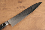 Seisuke VG10 8 Layer Damascus Migaki Finished Gyuto  210mm Black Pakka wood Handle - Japannywholesale