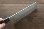 Hideo Kitaoka Blue Steel No.2 Damascus Kakugata Usuba  180mm Shitan Handle - Japannywholesale