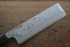 Hideo Kitaoka Blue Steel No.2 Damascus Kakugata Usuba  180mm Shitan Handle - Japannywholesale