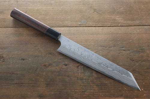 Hideo Kitaoka White Steel No.2 Damascus Kiritsuke Yanagiba  210mm Shitan Handle - Japannywholesale