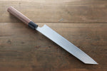 Hideo Kitaoka White Steel No.2 Damascus Kiritsuke Yanagiba  240mm Shitan Handle - Japannywholesale