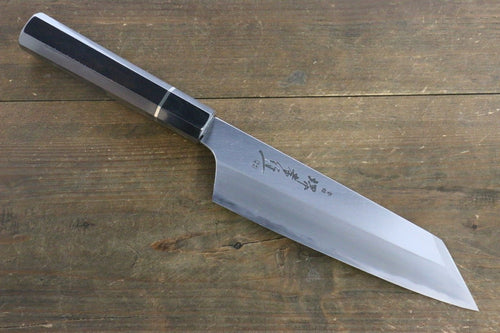 Sakai Takayuki Homura Blue Steel No.2 Kengata Santoku  195mm Ebony Wood Handle - Japannywholesale