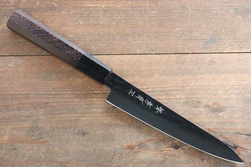 Sakai Takayuki Kurokage VG10 Hammered Teflon Coating Petty-Utility  150mm Wenge Handle - Japannywholesale