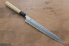 Kikuzuki White Steel No.2 Kasumitogi Yanagiba  240mm Magnolia Handle - Japannywholesale