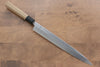 Kikuzuki White Steel No.2 Kasumitogi Yanagiba  270mm Magnolia Handle - Japannywholesale