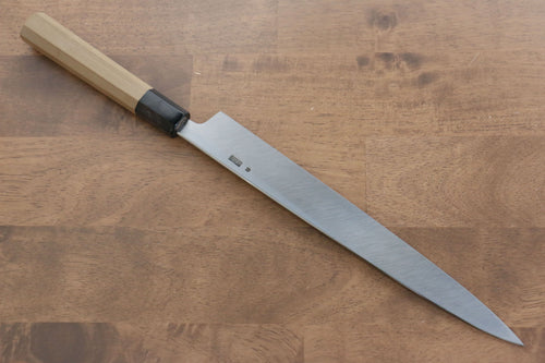 Kikuzuki White Steel No.2 Kasumitogi Yanagiba  270mm Magnolia Handle - Japannywholesale