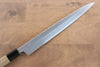 Kikuzuki White Steel No.2 Kasumitogi Yanagiba  270mm Magnolia Handle - Japannywholesale