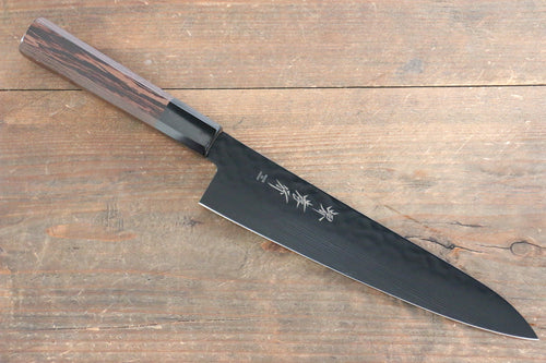 Sakai Takayuki Kurokage VG10 Hammered Teflon Coating Gyuto  210mm Wenge Handle - Japannywholesale