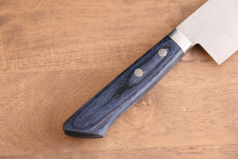 Kunihira Sairyu VG10 Damascus Nakiri  165mm Navy blue Pakka wood Handle - Japannywholesale