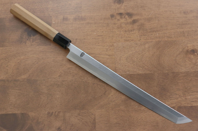 Kikuzuki White Steel No.2 Kasumitogi Sakimaru Takohiki  270mm Magnolia Handle - Japannywholesale