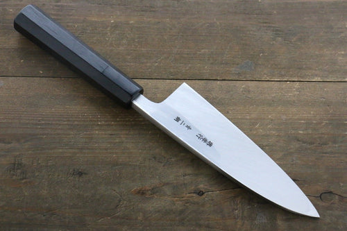 Sakai Takayuki Blue Steel No.2 Deba  Ebony Wood Handle - Japannywholesale