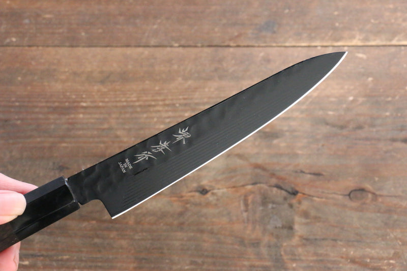 Sakai Takayuki Kurokage VG10 Hammered Teflon Coating Petty-Utility  150mm Wenge Handle - Japannywholesale