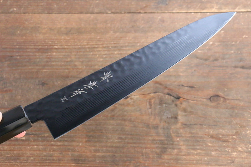 Sakai Takayuki Kurokage VG10 Hammered Teflon Coating Gyuto  210mm Wenge Handle - Japannywholesale