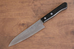 Nao Yamamoto AUS8 Hammered Petty-Utility  135mm Black Pakka wood Handle - Japannywholesale