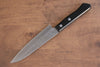 Nao Yamamoto AUS8 Hammered Petty-Utility  135mm Black Pakka wood Handle - Japannywholesale