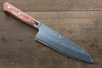 Takamura Knives Chromax Steel Hammered Santoku  170mm with Brown Pakka wood Handle - Japannywholesale